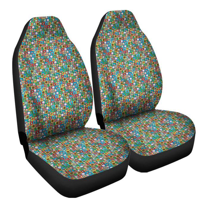 Video Games Patterns 10 Car Seat Covers - One size