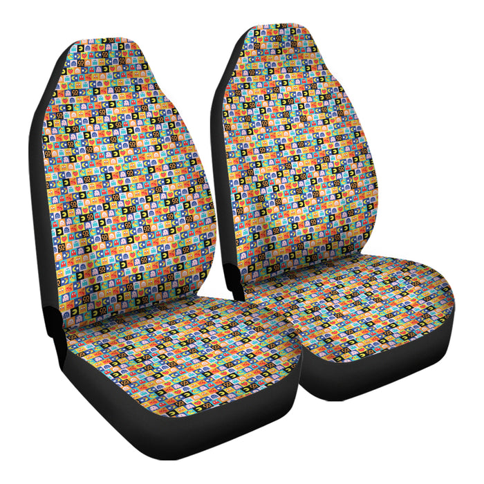 Video Games Patterns 7 Car Seat Covers - One size