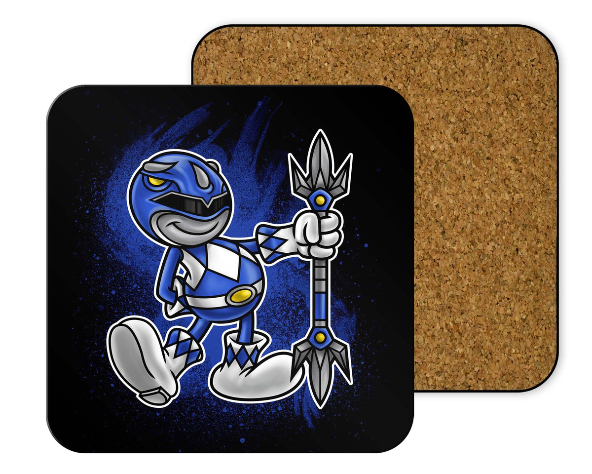 Vintage Blue Ranger Coasters - Coasters | Nurd Tyme — Nurdtyme LLC