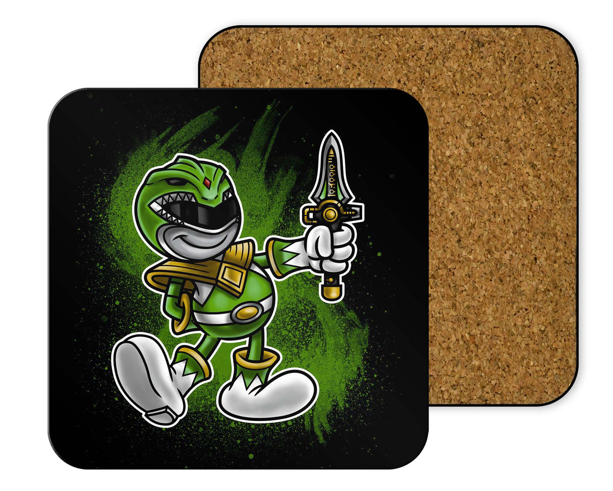 Vintage Green Ranger Coasters - Coasters | Nurd Tyme — Nurdtyme LLC