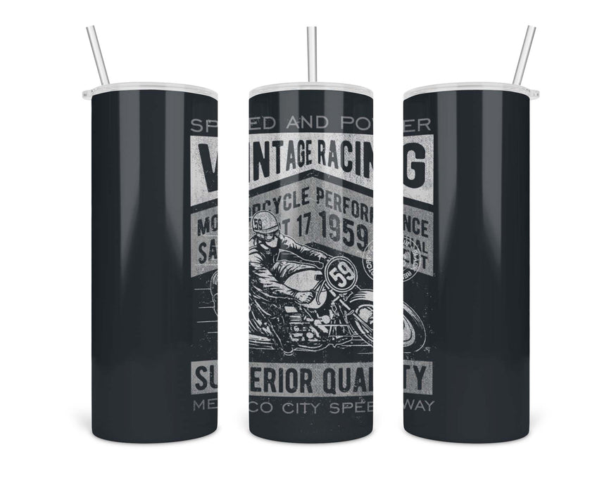 Vintage Racing Double Insulated Stainless Steel Tumbler