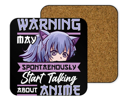 Warning May Start Talking About Anime 2 Coasters