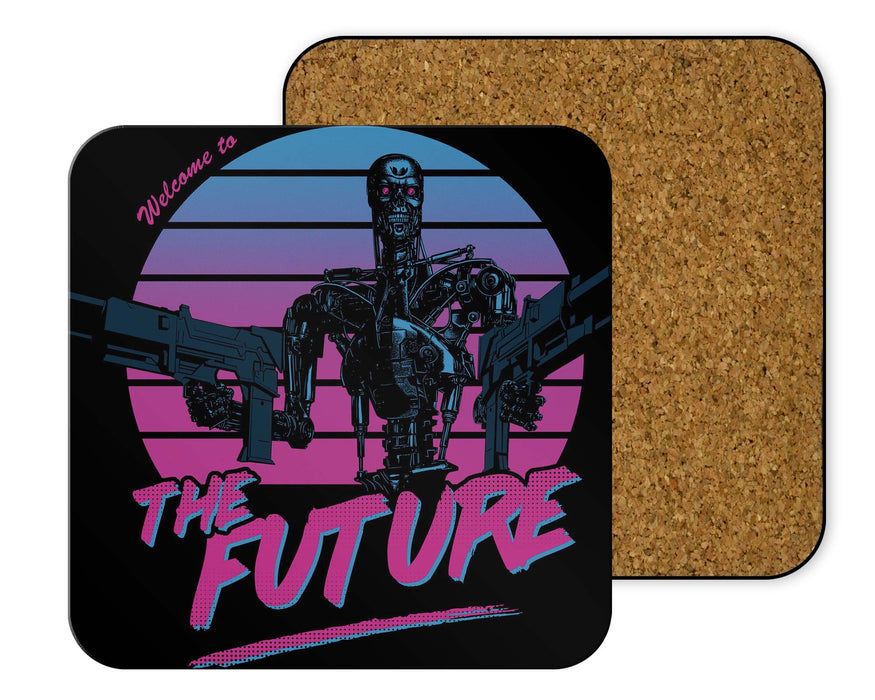 Welcome To The Future Halftoned Coasters