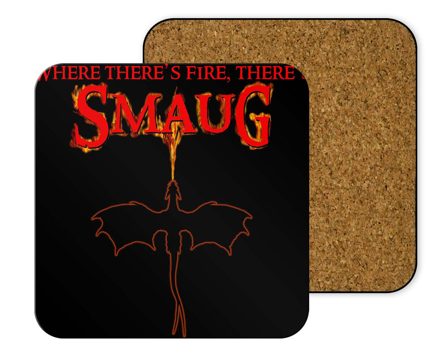 Where Theres Fire Smaug Coasters