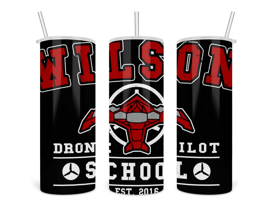 Wilsons Drone Pilot School Double Insulated Stainless Steel Tumbler