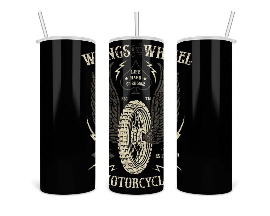 Wings And Wheel Double Insulated Stainless Steel Tumbler