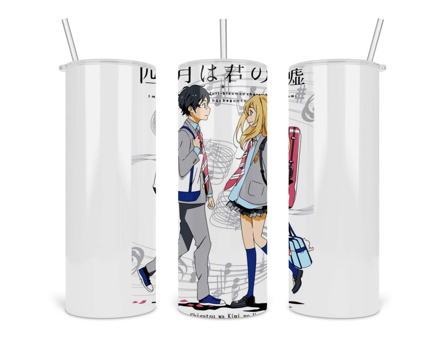 Your Lie In April Double Insulated Stainless Steel Tumbler