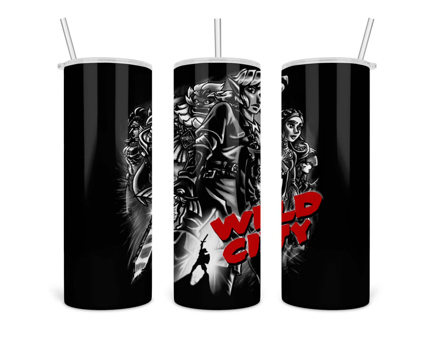 Zelda Wild City B&w Double Insulated Stainless Steel Tumbler