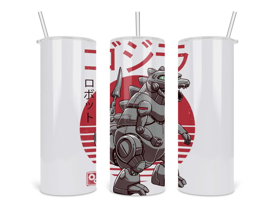 Zilla Bot On White Double Insulated Stainless Steel Tumbler