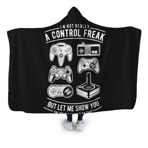 A Control Freak Hooded Blanket - Adult / Premium Sherpa