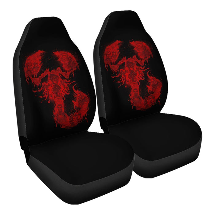 A Dreadful Symbol Print Car Seat Covers - One size