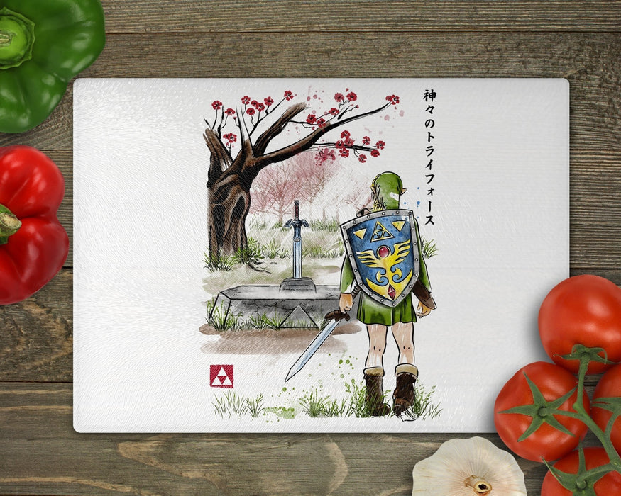 A Link To The Past Watercolor Cutting Board