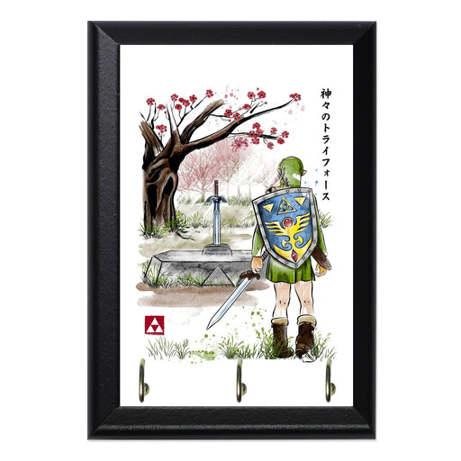 A Link To The Past Watercolor Key Hanging Plaque - 8 x 6 / Yes