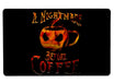 A Nightmare Before Coffee Large Mouse Pad