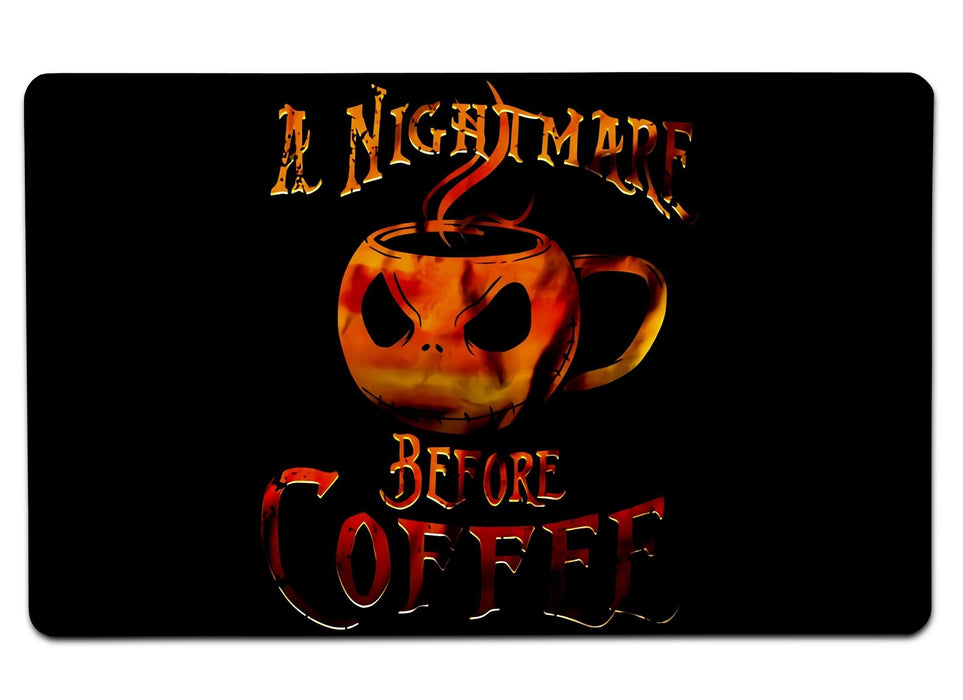 A Nightmare Before Coffee Large Mouse Pad