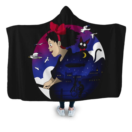 A Young Witches Journey Hooded Blanket - Adult / Premium Sherpa