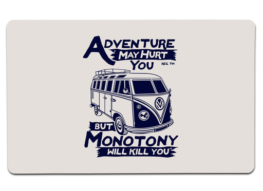 Adventure May Hurt You Large Mouse Pad