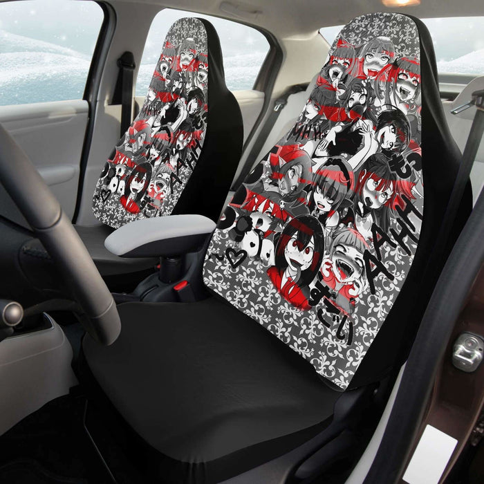 Ahegao Anime Black And Red Car Seat Covers - One size