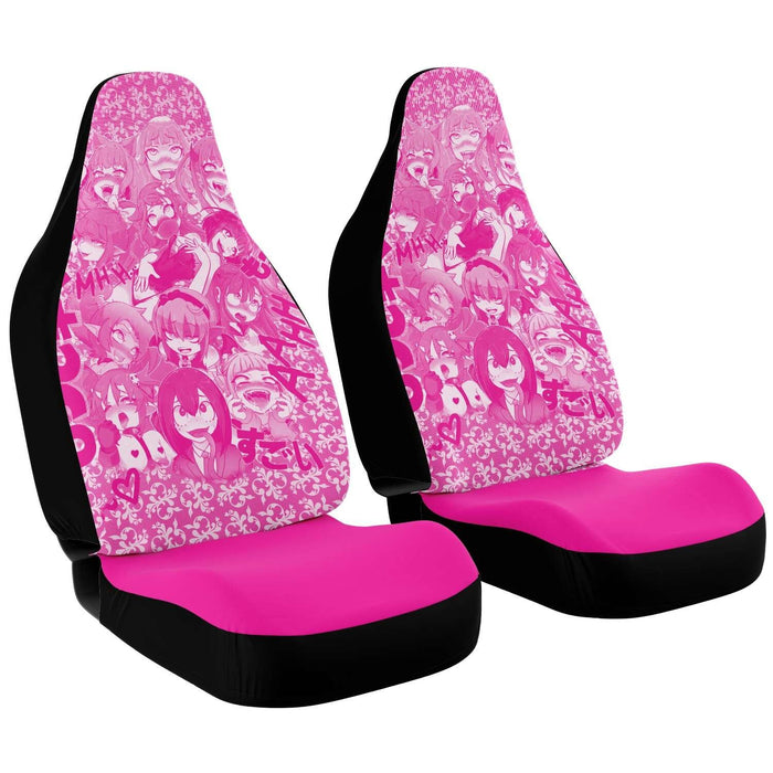 Ahegao Anime Pink Car Seat Covers - Car Seat Cover - AOP