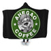 Ahegao Coffee 5 Hooded Blanket - Adult / Premium Sherpa