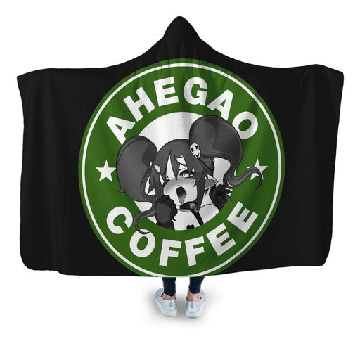 Ahegao Coffee 6 Hooded Blanket - Adult / Premium Sherpa