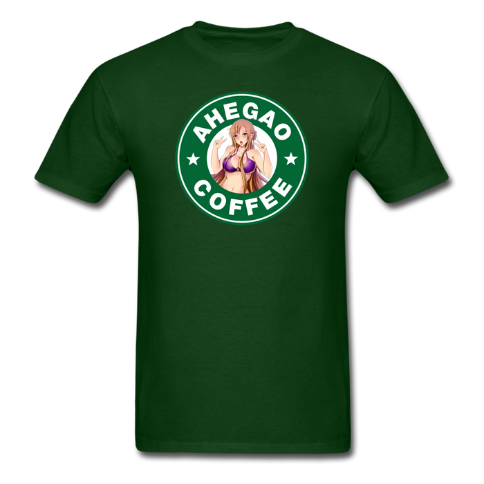 Ahegao Coffee Asuna Unisex Classic T-Shirt - forest green / S