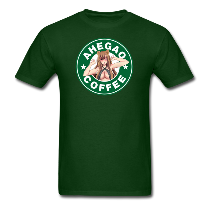 Ahegao Coffee Unisex Classic T-Shirt - forest green / S