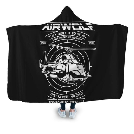 Air Wolf Hooded Blanket - Adult / Premium Sherpa