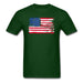 American Flag Unisex Classic T-Shirt - forest green / S
