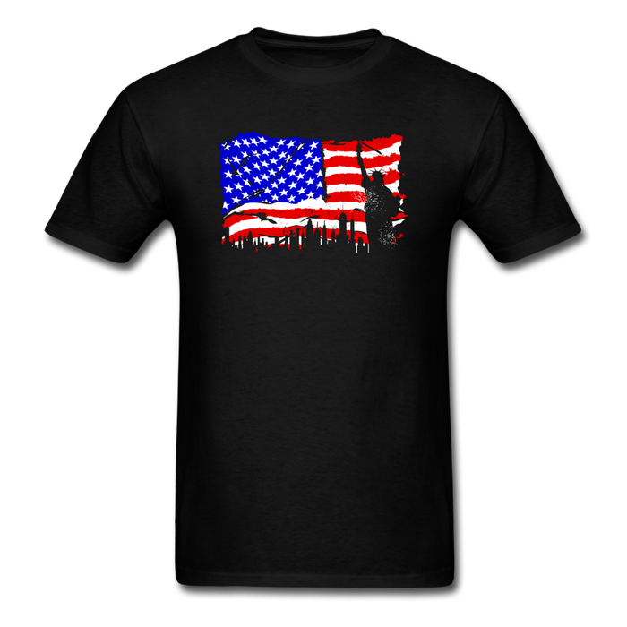 American Flag V2 Unisex Classic T-Shirt - black / S