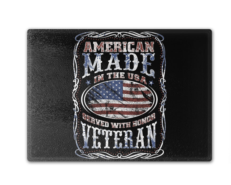 American Made In The Usa Served With Honor Veteran Cutting Board
