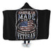 American Made In The Usa Served With Honor Veteran Hooded Blanket - Adult / Premium Sherpa