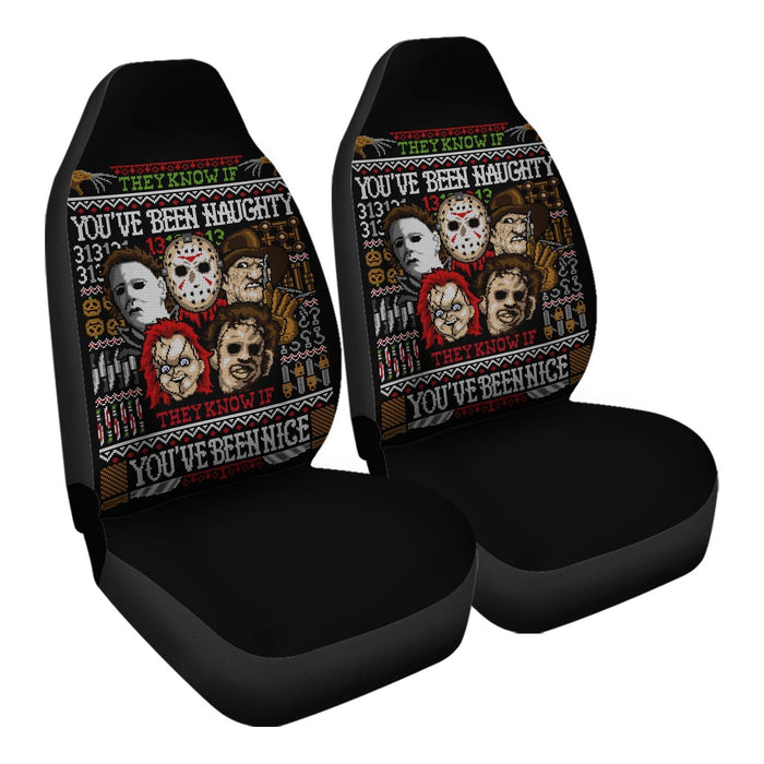 An Ugly Slasher Sweater Car Seat Covers - One size