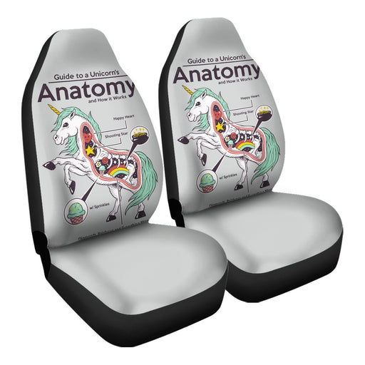 Anatomy Of A Unicorn Car Seat Covers - One size