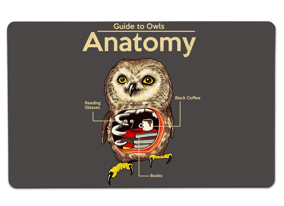 Anatomy Of Owls Large Mouse Pad