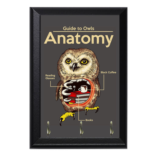 Anatomy Of Owls Wall Plaque Key Holder - 8 x 6 / Yes