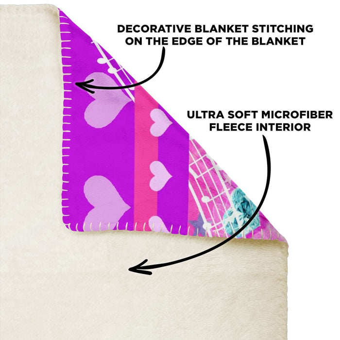 Anime Nerd Girl Microfiber Fleece Blanket
