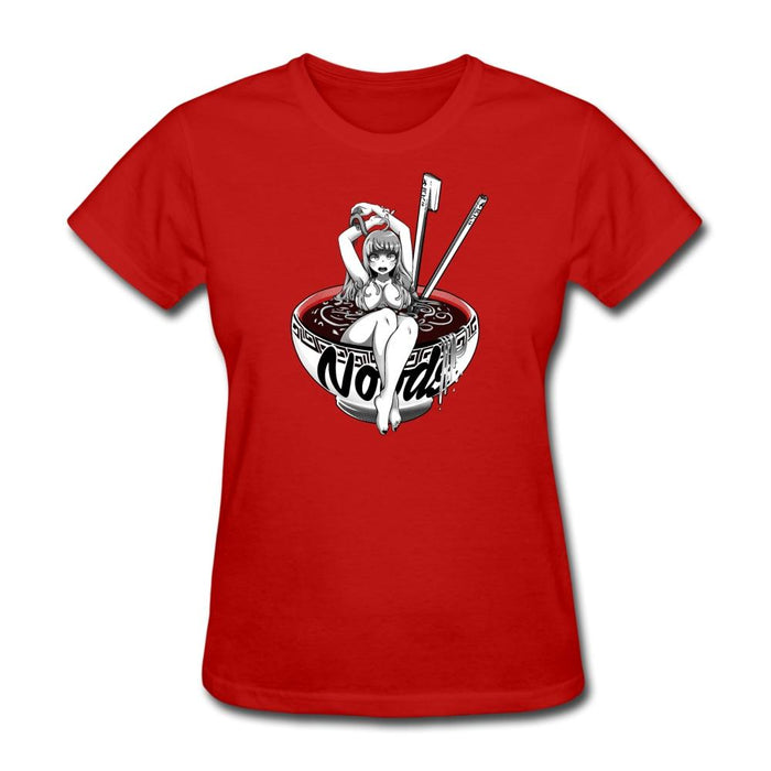 Anime Noodle Girl Women’s T-Shirt - red / S