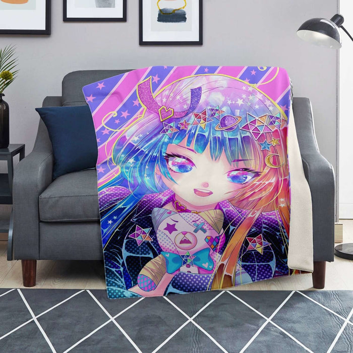 Anime Space Girl Microfiber Fleece Blanket