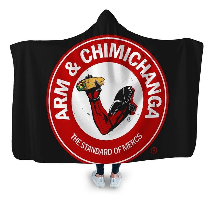 Arm And Chimichanga Hooded Blanket - Adult / Premium Sherpa