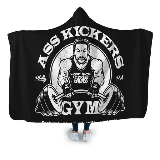 Ass Kickers Gym Hooded Blanket - Adult / Premium Sherpa