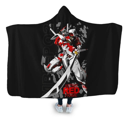 Astray Red Frame Gundam Hooded Blanket - Adult / Premium Sherpa