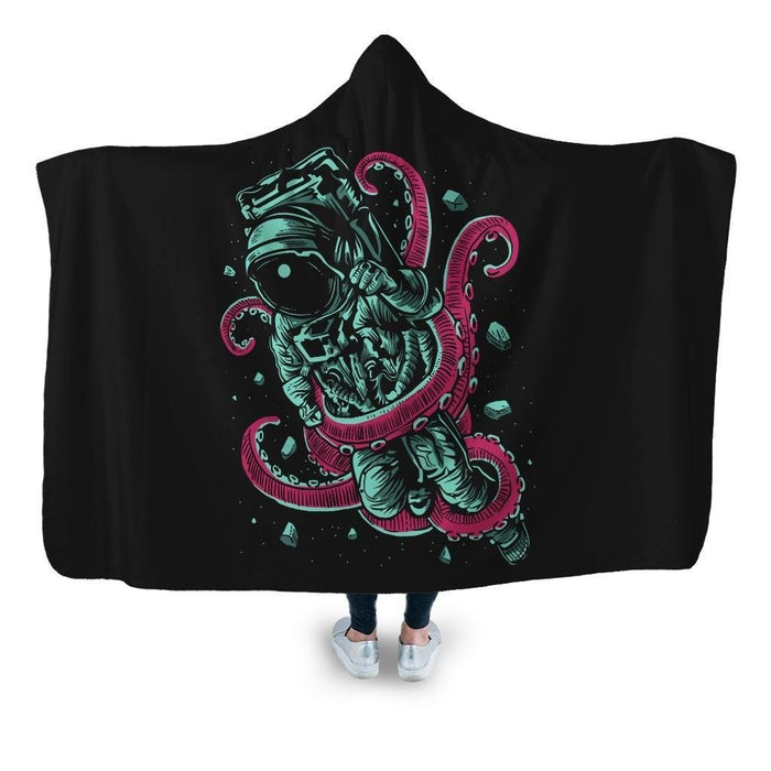 Astronaut Octopus Hooded Blanket - Adult / Premium Sherpa