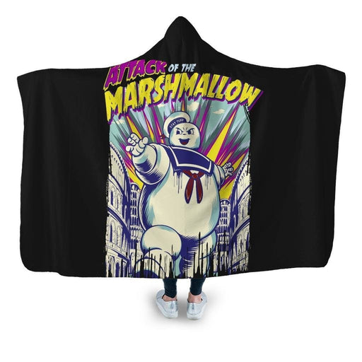 Attack Of The Marshmallow Hooded Blanket - Adult / Premium Sherpa