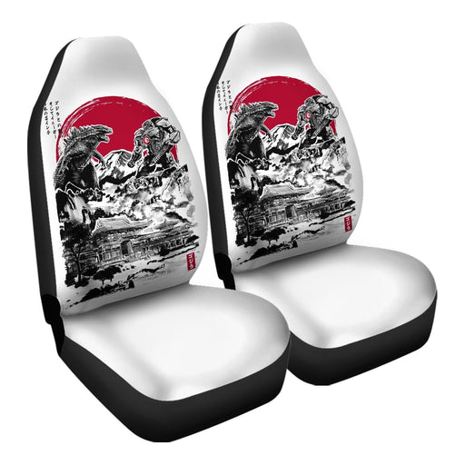 Attack On Japan Temple White Car Seat Covers - One size