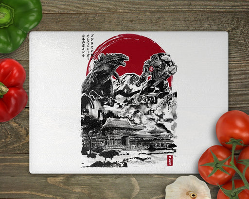 Attack On Japan Temple White Cutting Board