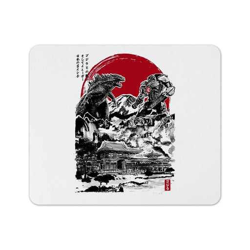 Attack On Japan Temple White Mouse Pad