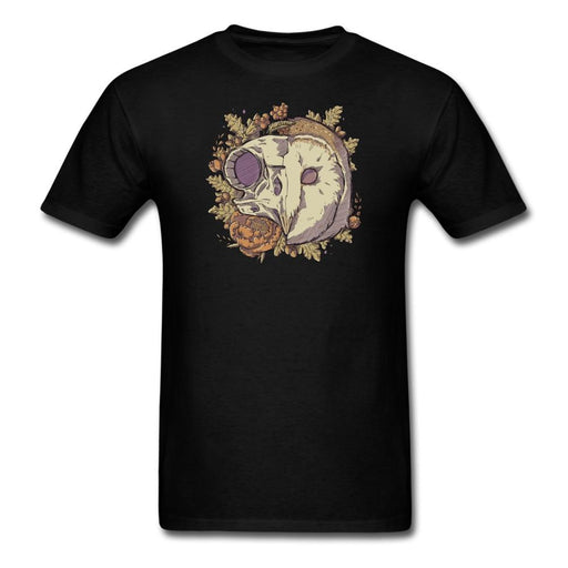 Autumn Barn Owl Skull Unisex Classic T-Shirt - black / S
