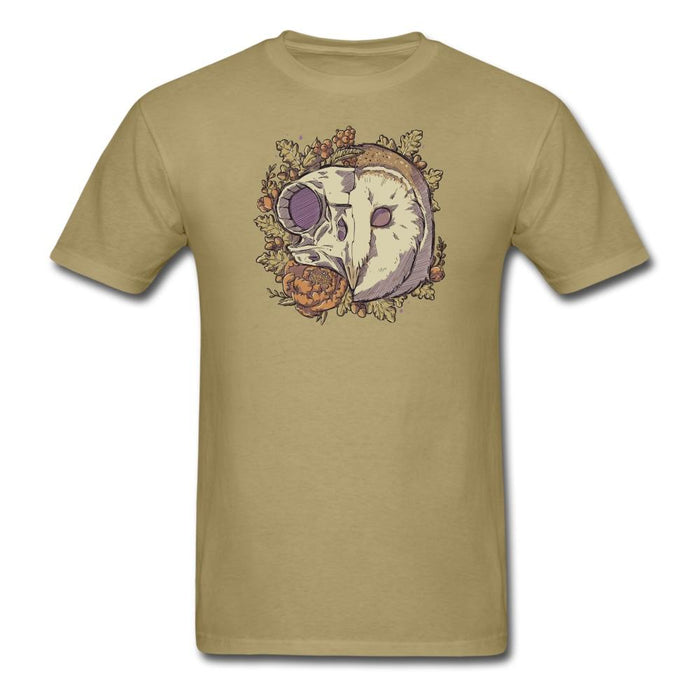 Autumn Barn Owl Skull Unisex Classic T-Shirt - khaki / S