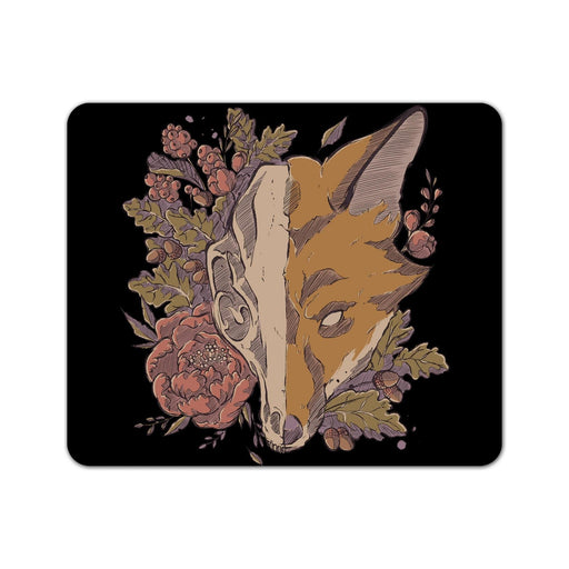 Autumn Fox Skull Mouse Pad